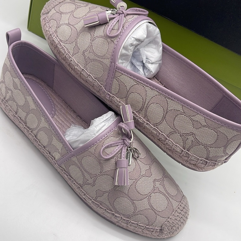 Coach CARSON SIGNATURE JACQ ESPADRILLE
SOFT LILAC SHOES SNEAKERS
G3457 SOT New - Picture 9 of 16